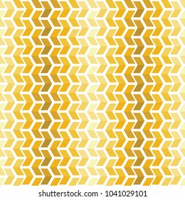 seamless golden abstract geometric yellow arrow vector pattern on white background