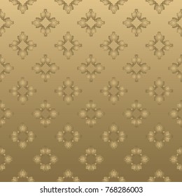 Seamless golden abstract wallpaper.