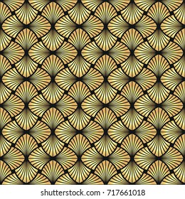 Seamless golden Art Deco vector pattern