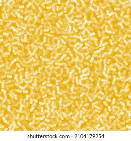 Nahtloser goldener Hintergrund, bestehend aus glänzenden goldenen Kreisen. Nahtlose Mustergrafik. Vektorgrafik.