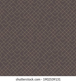 Seamless golden background for your designs. Modern vector ornament. Geometric abstract pattern