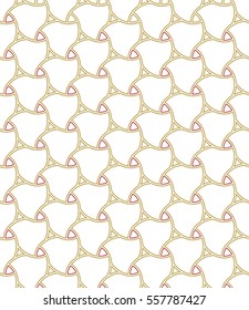 Seamless golden background for your designs. Modern vector ornament. Geometric abstract pattern.