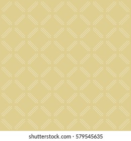 Seamless golden background for your designs. Modern vector ornament. Geometric abstract pattern