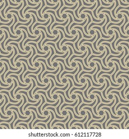 Seamless golden background for your designs. Modern vector ornament. Geometric abstract pattern