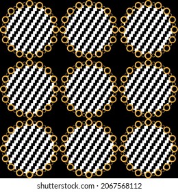 Seamless Golden Chains Pattern. Vector design for fashion prints and backgrounds.
