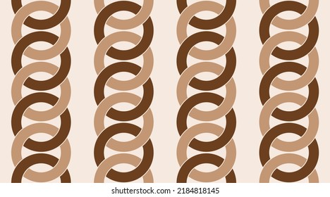 Seamless golden chains pattern. Vector Illustration.
