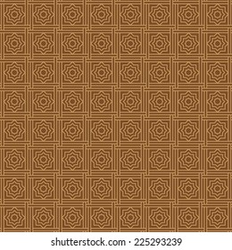Seamless golden ethnic star pattern vector