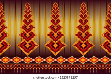 Padrão étnico geométrico dourado sem costura, tecido tribal ameríndio, azulejo, tapete, vetor, design de ilustração