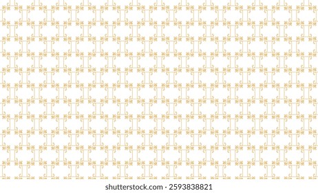 Seamless Golden Geometric Pattern With Intricate Repeating Ornamental Design