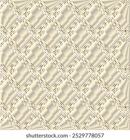 Recurso de design de plano de fundo padrão geométrico dourado sem costura