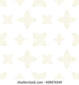 Seamless Golden leaves  Pattern.