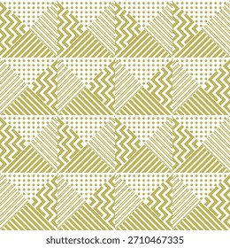 Seamless golden line pattern, geometric vector design, luxury abstract background.