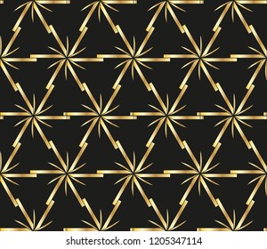 Seamless golden ornament in arabian style. Geometric abstract background. Pattern for wallpapers and backgrounds