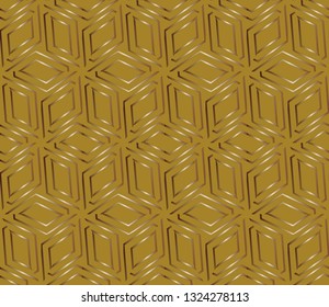 Seamless golden ornament in arabian style. Geometric abstract background. Pattern for wallpapers and backgrounds.  Geometric mosaic. Abstract texture. mosaic on a colored background.  