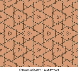 Seamless golden ornament in arabian style. Geometric abstract background. Pattern for wallpapers and backgrounds.  Geometric mosaic. Abstract texture. mosaic on a colored background.  