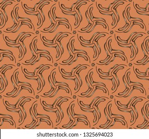 Seamless golden ornament in arabian style. Geometric abstract background. Pattern for wallpapers and backgrounds.  Geometric mosaic. Abstract texture. mosaic on a colored background.  