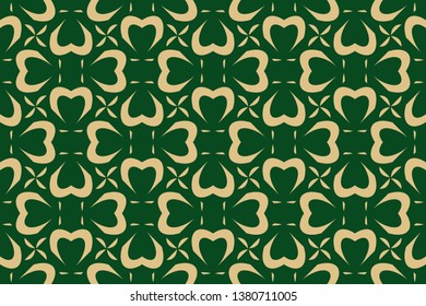 Seamless golden ornament in Arabian style. Geometric abstract background. Pattern for wallpapers and backgrounds.  Geometric mosaic. Abstract texture. Mosaic on a colored background.  