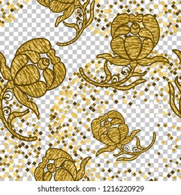 Seamless golden pattern.