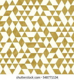 Seamless Golden Pattern of geometric shapes
