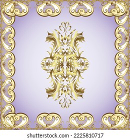 seamless golden pattern. vector golden floral ornament brocade textile and glass pattern. Gold metal with floral pattern. Colors with golden elements.