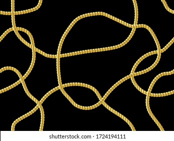 Seamless Golden Rope.  jewelry elements