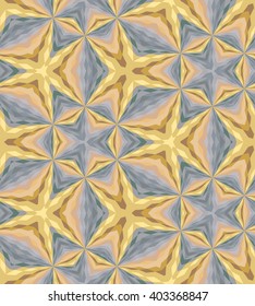 Seamless Golden and Silver Colored Polygonal  Pattern. Metal Colored Geometric Abstract Background. Suitable for textile, fabric and packaging. Vector Illustration.