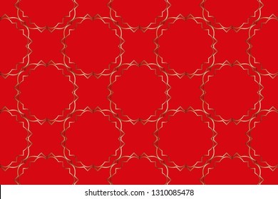 Seamless golden, silver ornament in arabian style. Geometric abstract background. Pattern for wallpapers and backgrounds.  Geometric mosaic. Abstract texture. metal mosaic on a colored background.  