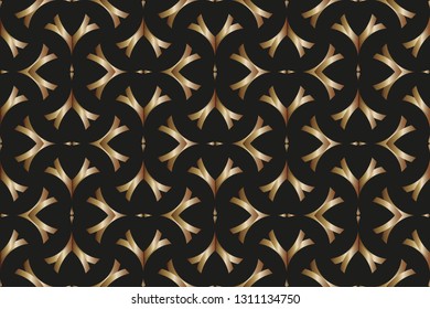 Seamless golden, silver ornament in arabian style. Geometric abstract background. Pattern for wallpapers and backgrounds.  Geometric mosaic. Abstract texture. metal mosaic on a colored background.  