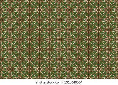 Seamless golden, silver ornament in arabian style 