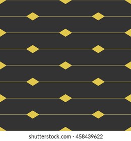 Seamless golden  square on black background Pattern.luxury Pattern.