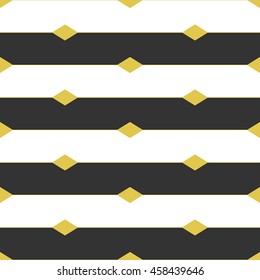 Seamless golden  square on black and white background Pattern.luxury Pattern.