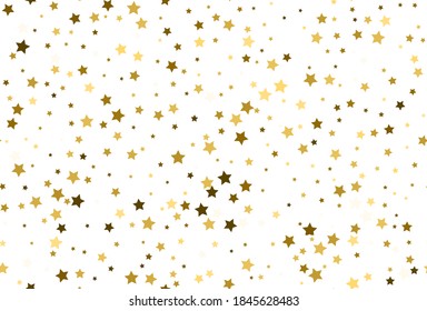 Seamless golden star pattern. Vector
