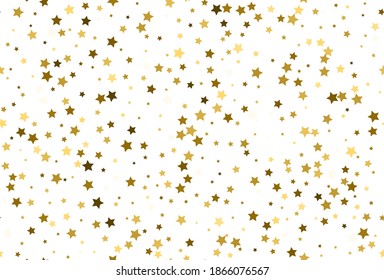 Seamless golden star pattern. Vector