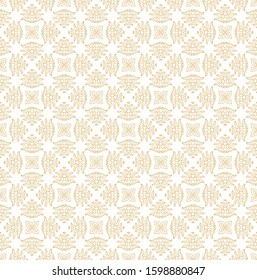 Seamless golden vector ornamental  texture,   oriental, medieval style