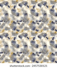 Nahtloses wunderschönes leuchtendes Muster in kleinen Gartenblumen. Millefleur. Blumenhintergrund für Textil, Bildschirmhintergrund, Musterfüllungen, Abdeckungen, Oberfläche, Druck, Geschenkverpackung, Scrapboking, 