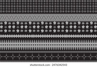 seamless gorgeous bunch with digital textile design with botanical flower green leaves gold ornament geometric border