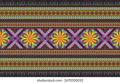 nahtlose wunderschöne Haufen mit digitalen Textil-Design mit botanischen Blume grüne Blätter Gold Ornament geometrische Grenze