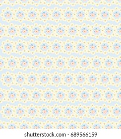 Seamless gorgeous light pattern in small garden flowers. Millefleur. Floral background for textile, wallpaper, pattern fills, covers, surface, print, gift wrap, scrapbooking, decoupage. Sweet colors.