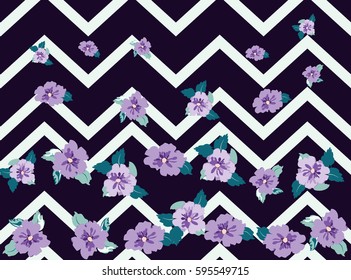 Seamless gorgeous pattern in cute flowers. Composite overlay. Floral background for textile, wallpaper, pattern fills, covers, surface, print, gift wrap, scrapbooking, decoupage.