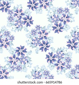 Seamless gorgeous pattern in cute flowers of clematis. Floral exotic background for textile, wallpaper, pattern fills, covers, surface, print, gift wrap, scrapbooking, decoupage.