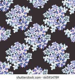 Seamless gorgeous pattern in cute flowers of clematis. Floral exotic background for textile, wallpaper, pattern fills, covers, surface, print, gift wrap, scrapbooking, decoupage.