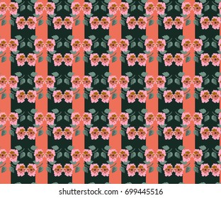 Seamless gorgeous pattern in cute flowers. Composite overlay. Floral background for textile, wallpaper, pattern fills, covers, surface, print, gift wrap, scrapbooking, decoupage.