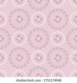 Seamless gorgeous pattern in small-scale cute ditsy flowers. Feedsack. Floral background for textile, wallpaper, pattern fills, covers, surface, print, gift wrap, scrapbooking, decoupage.