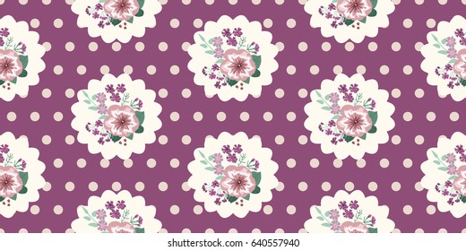 Seamless gorgeous pattern in small-scale cute flowers of petunias. Millefleurs. Floral background for textile, wallpaper, pattern fills, covers, surface, print, gift wrap, scrapbooking, decoupage.