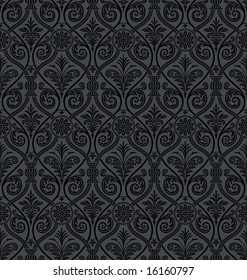 Seamless Gothic Damask Background