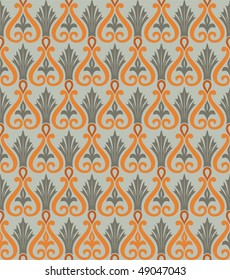 Seamless gothic style damask background