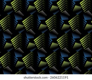 Seamless gradient degrade stripe line pattern vector, Geometric Halftone pattern for Fabric and textile printing, sport jersey texture, wrapping paper background