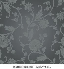 Seamless gradient floral wallpaper pattern design