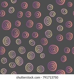 Seamless gradient Hand Drawn Vectors geometric Circle pattern