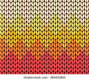 Seamless gradient knitting pattern